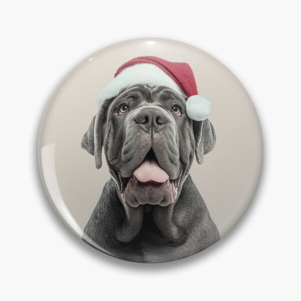 Item preview, Cute Neapolitan Mastiff Christmas Art — Neapolitan Mastiff Wearing Santa Hat designed and sold by LazyOwlStore.