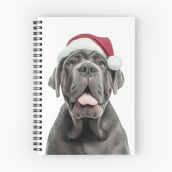Item preview, Cute Neapolitan Mastiff Christmas Art — Neapolitan Mastiff Wearing Santa Hat designed and sold by LazyOwlStore.