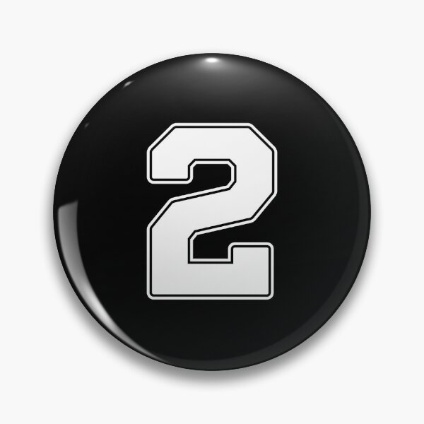 Item preview, Jersey Number 2 / Player Shirt Number Two (White with White Outline) designed and sold by STUDIO-72.