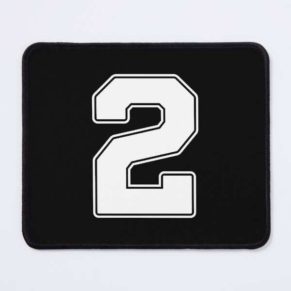 Item preview, Jersey Number 2 / Player Shirt Number Two (White with White Outline) designed and sold by STUDIO-72.