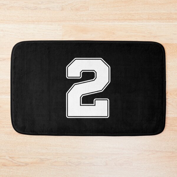 Item preview, Jersey Number 2 / Player Shirt Number Two (White with White Outline) designed and sold by STUDIO-72.