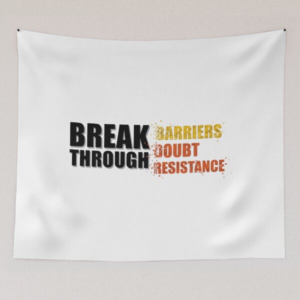 Item preview, Break Through – Motivational Typography Design designed and sold by Kavya Art.