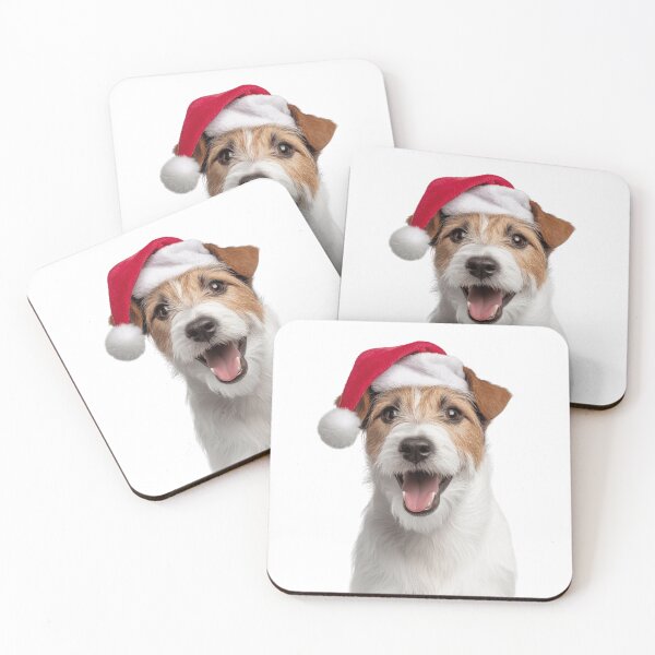 Item preview, Cute Parson Russell Terrier Christmas Art — Parson Russell Terrier Wearing Santa Hat designed and sold by LazyOwlStore.