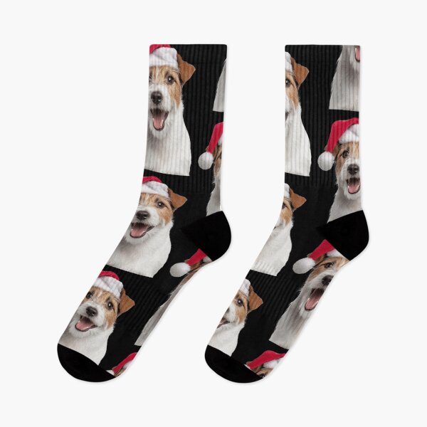 Item preview, Cute Parson Russell Terrier Christmas Art — Parson Russell Terrier Wearing Santa Hat designed and sold by LazyOwlStore.