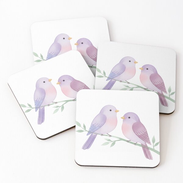 Item preview, Pastel Purple Lesbian Pride Love Birds designed and sold by Sapphic-Charm.