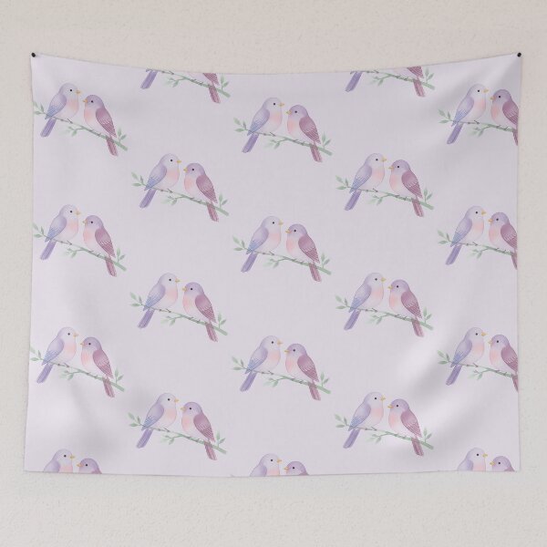 Item preview, Pastel Purple Lesbian Pride Love Birds designed and sold by Sapphic-Charm.