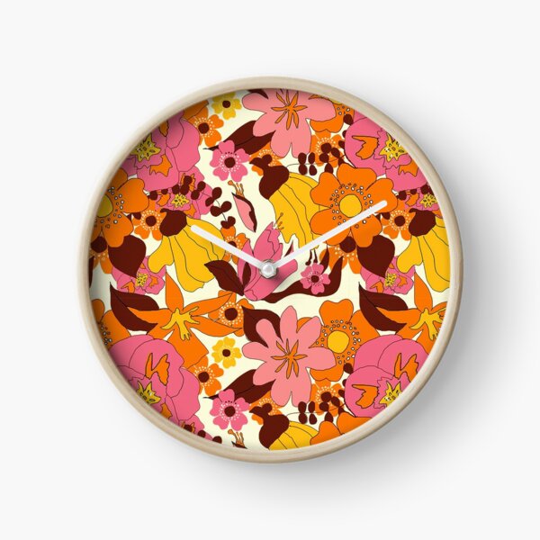 Retro New Zealand Floral Clock