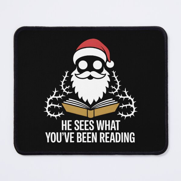 Item preview, He Sees What You've Been Reading - A perfect humorous design for book lovers who enjoy festive vibes and a playful twist on their reading habits. designed and sold by ZyziowskyArt.