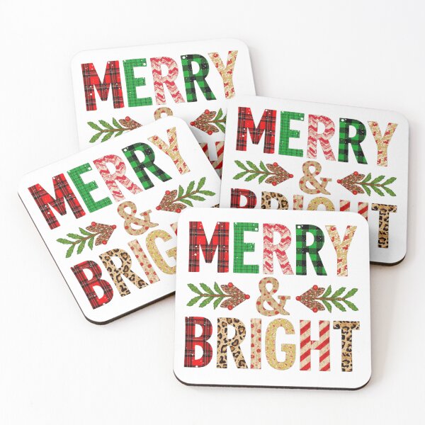 Item preview, Merry and Bright Christmas Typography – Festive Holiday Design designed and sold by ZYNORAworld.