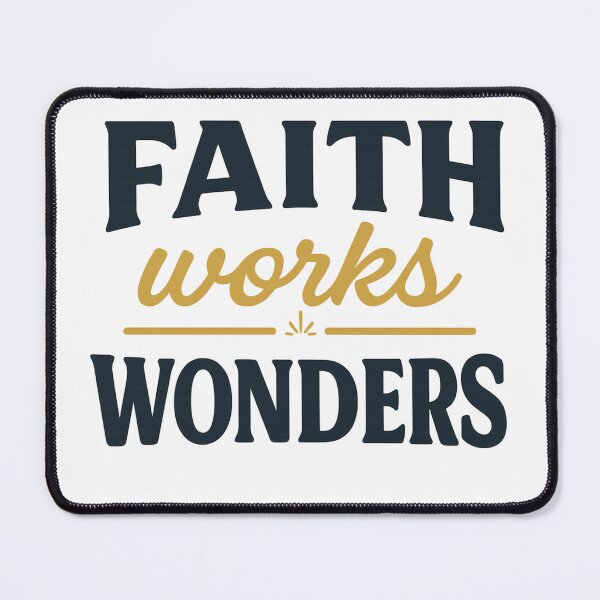 Item preview, Faith Works Wonders – Christian Motivation Streetwear Design designed and sold by Faithline Studio.