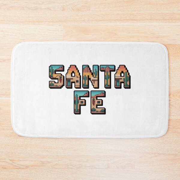 Item preview, Santa Fe New Mexico Pixel Art – Retro Adobe Desert Design with Cactus and Sunset designed and sold by CircinusStore.