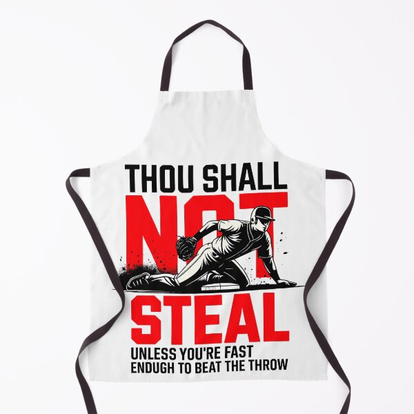Item preview, Thou Shall Not Steal Baseball Funny Catcher Slide Quote designed and sold by designleon19.
