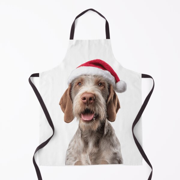 Item preview, Cute Spinone Italiano Christmas Art — Spinone Italiano Wearing Santa Hat designed and sold by LazyOwlStore.