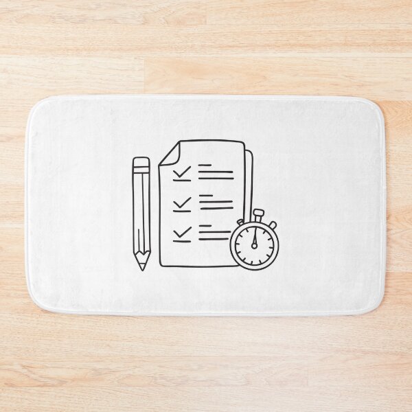 Item preview, A timer beside a pencil and checklist on a desk designed and sold by rasagamastore.