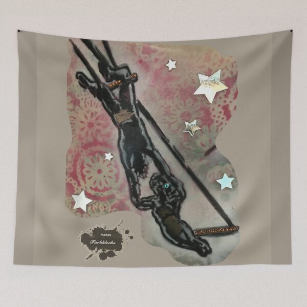 Item preview, Portrait of an aerial acrobat couple designed and sold by marysfarbklecks.