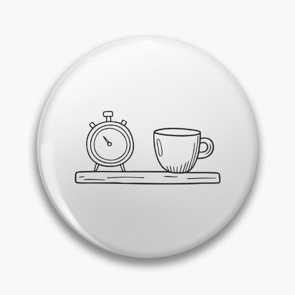 Item preview, A timer blinking beside a teacup on the shelf designed and sold by rasagamastore.