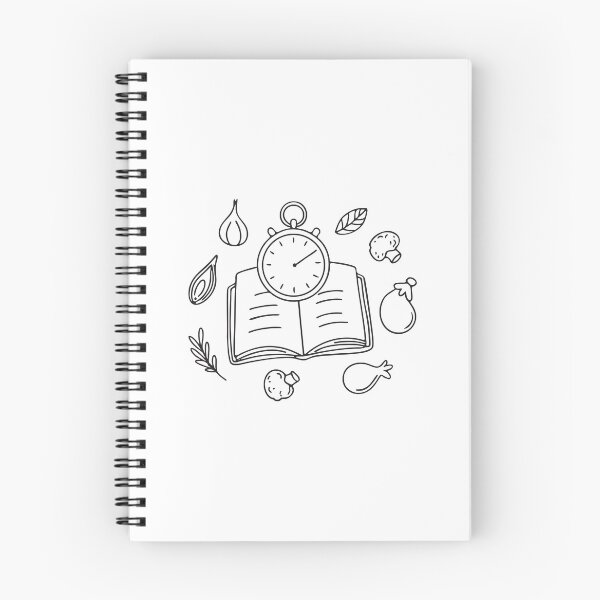 Item preview, A timer placed near an open recipe book surrounding ingredients designed and sold by rasagamastore.