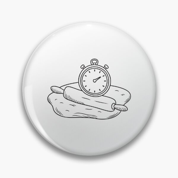 Item preview, A timer resting beside a rolling pin on a floured table designed and sold by rasagamastore.