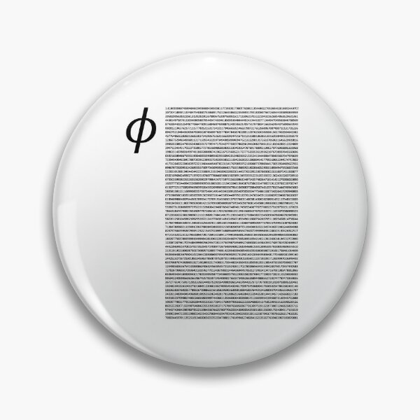 Item preview, Nerdy Vintage  Digits of Phi Golden Ratio Math Teacher Black Text designed and sold by MathWare MathClips.