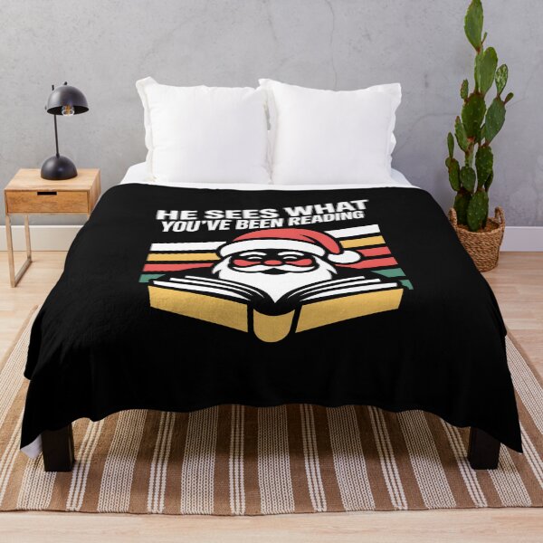 Item preview, He Sees What You've Been Reading - A perfect humorous design for book lovers who enjoy festive vibes and a playful twist on their reading habits. designed and sold by ZyziowskyArt.