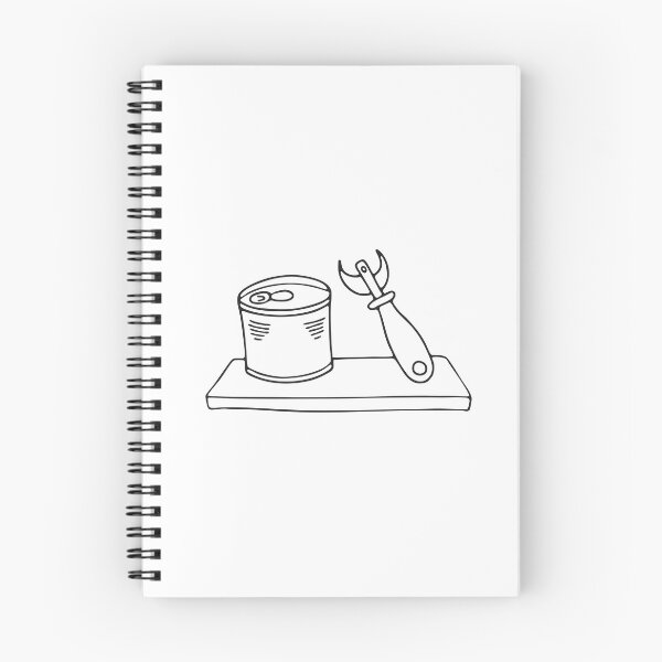 Item preview, A tin can beside a can opener on a kitchen shelf designed and sold by rasagamastore.