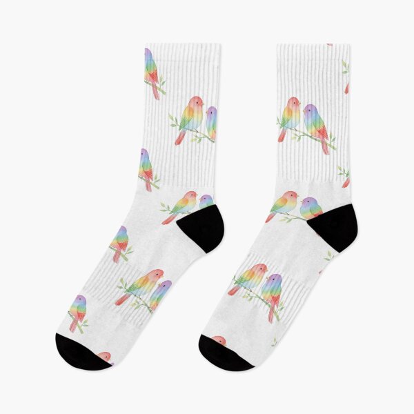 Item preview, Pastel Rainbow LGBTQ Pride Love Birds designed and sold by Sapphic-Charm.