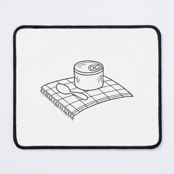 Item preview, A tin resting beside a spoon on a picnic table designed and sold by rasagamastore.