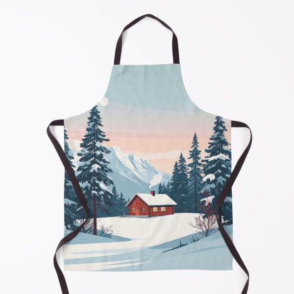Item preview, Scandinavian Winter Cabin – Cozy Log House in Snowy Mountain Forest designed and sold by pod24.