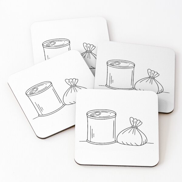 Item preview, A tin resting next to a wrapped food parcel designed and sold by rasagamastore.