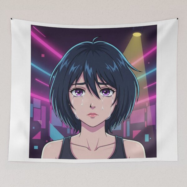 Item preview, Crying in the Club Retro Anime Aesthetic Sad Girl Meme designed and sold by StickyGuys.