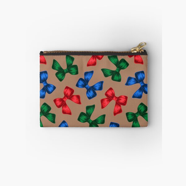 Item preview, Festive Bows in Three Colors on Kraft Paper Background designed and sold by illucalliart.