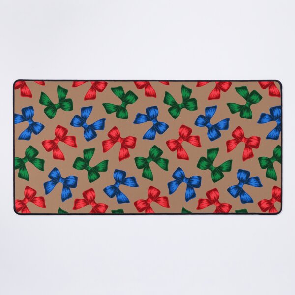Item preview, Festive Bows in Three Colors on Kraft Paper Background designed and sold by illucalliart.