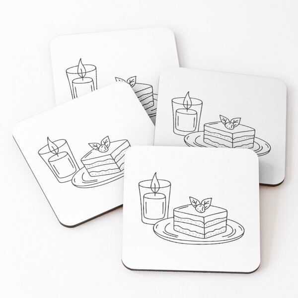 Item preview, A tiramisu placed near a candle in the glass on a serving plate designed and sold by rasagamastore.