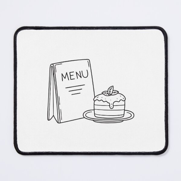 Item preview, A tiramisu resting beside a menu designed and sold by rasagamastore.