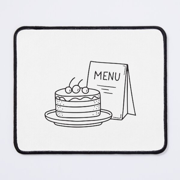 Item preview, A tiramisu resting beside a closed menu designed and sold by rasagamastore.