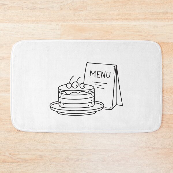 Item preview, A tiramisu resting beside a closed menu designed and sold by rasagamastore.
