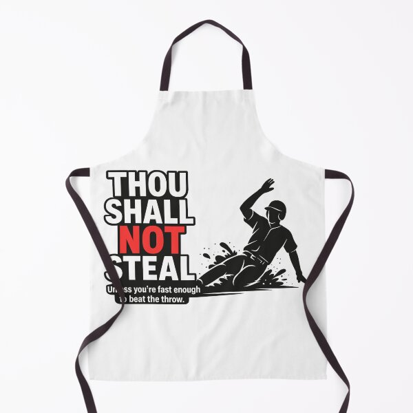 Item preview, Thou Shall Not Steal Funny Baseball Slide Quote Graphic designed and sold by designleon19.