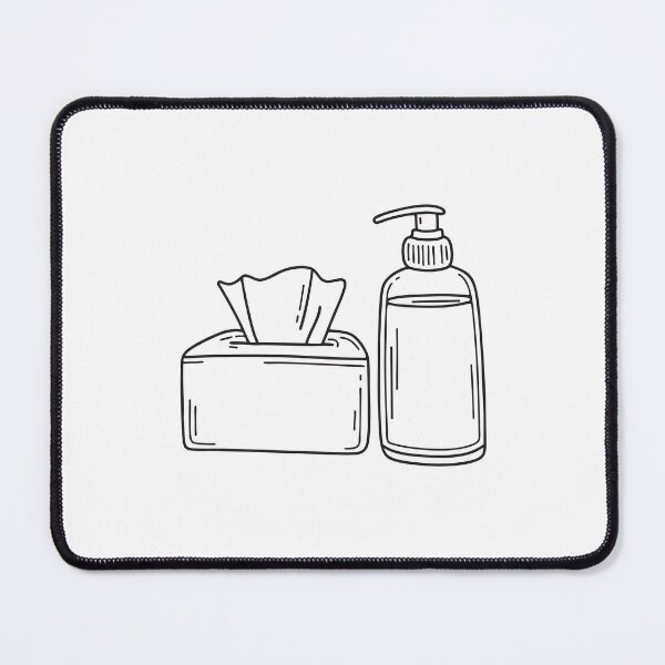 Item preview, A tissue box beside a hand sanitizer bottle designed and sold by rasagamastore.