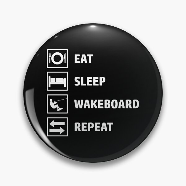 Item preview, Eat Sleep Wakeboard Repeat designed and sold by motifsbyth.