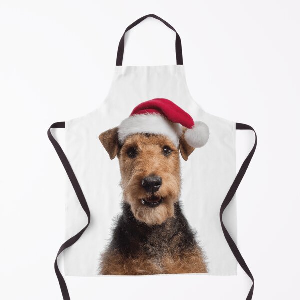 Item preview, Cute Welsh Terrier Christmas Art — Welshie Wearing Santa Hat designed and sold by LazyOwlStore.