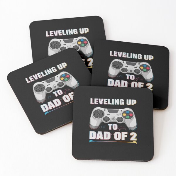 Item preview, Leveling Up To Dad Of 2 Promoted To Daddy Again Father's Day designed and sold by VasilisLamArt.