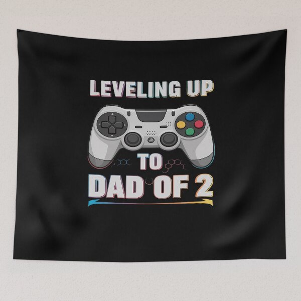 Item preview, Leveling Up To Dad Of 2 Promoted To Daddy Again Father's Day designed and sold by VasilisLamArt.