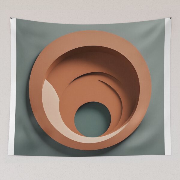 Item preview, Boho Minimal Terracotta Arch  Japandi Earthy  designed and sold by simaso.