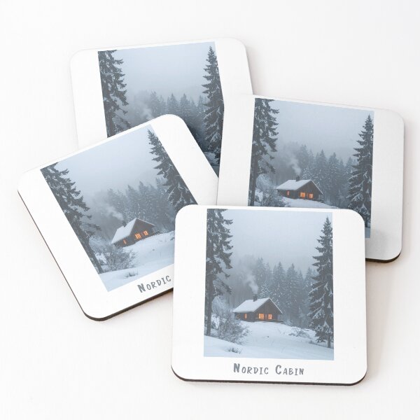 Item preview, Nordic Cabin – Scandinavian Winter Poster Art designed and sold by pod24.
