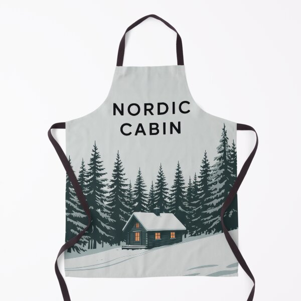 Item preview, Nordic Cabin in Snowy Forest – Cozy Winter Landscape Wall Art designed and sold by pod24.
