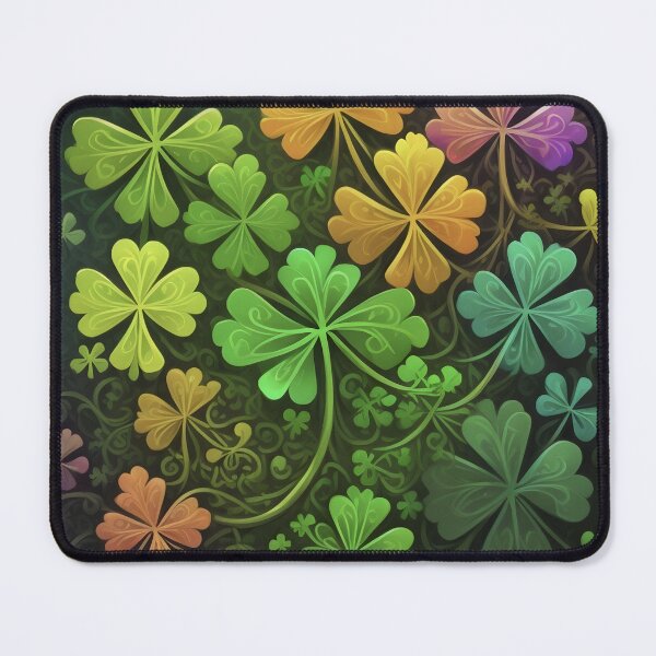 Item preview, Colorful Fantasy Clover Pattern - Mystical Good Luck Shamrock Design | St. Patrick's Day Art designed and sold by SergioMiklos.