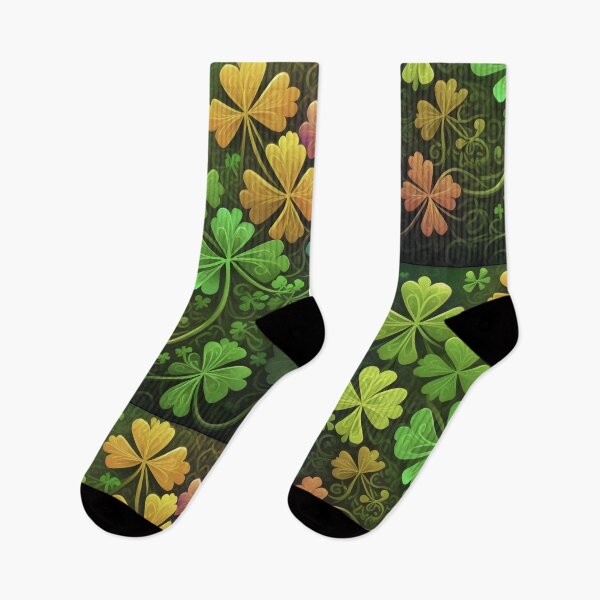 Item preview, Colorful Fantasy Clover Pattern - Mystical Good Luck Shamrock Design | St. Patrick's Day Art designed and sold by SergioMiklos.