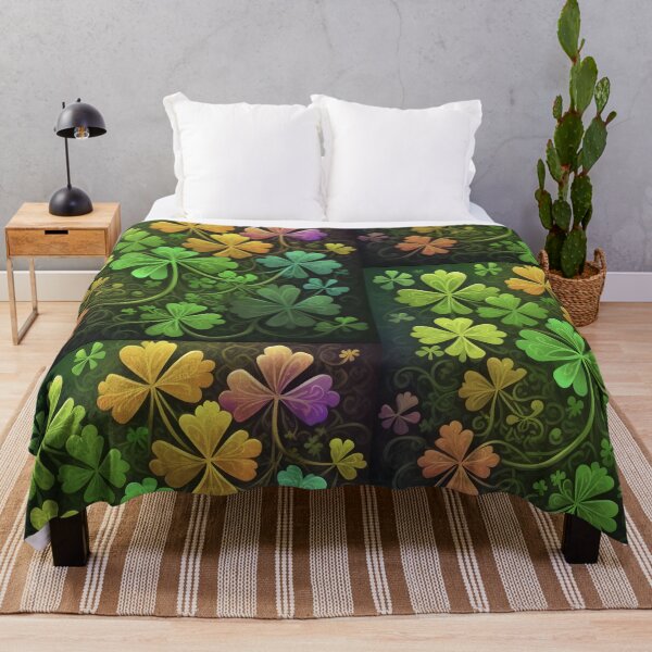 Item preview, Colorful Fantasy Clover Pattern - Mystical Good Luck Shamrock Design | St. Patrick's Day Art designed and sold by SergioMiklos.