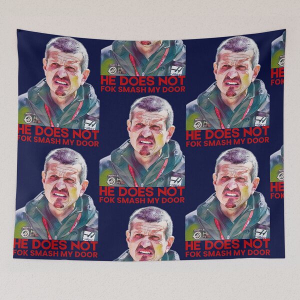 Item preview, Guenther Steiner F1 He Does Not Fok Smash My Door  designed and sold by philomenavera.