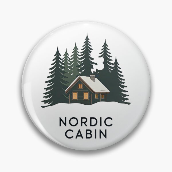 Artikelvorschau, Nordic Cabin in Winter Forest – Cozy Wilderness Nature Aesthetic entworfen und verkauft von pod24.